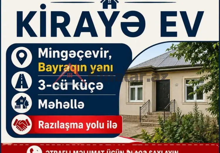 200 AZN - 4 otaqlı mənzil Kirayə (aylıq), Mingəçevir
