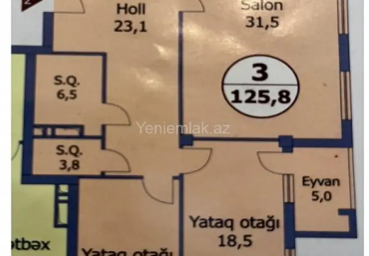 390 000 AZN - 3 otaqlı mənzil Satılır, Nərimanov, Bakı