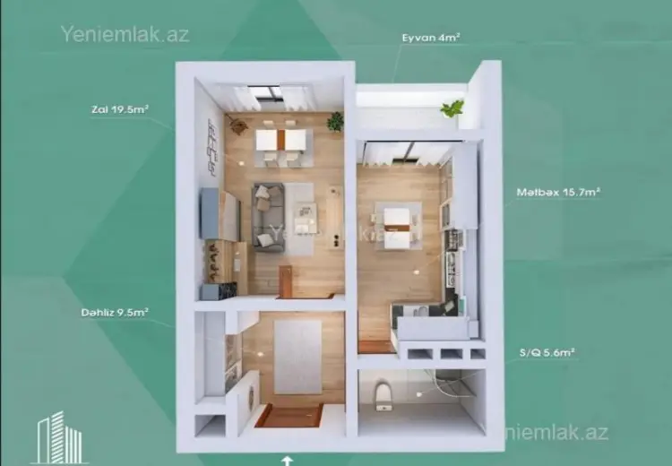 148 000 AZN - 1 otaqlı mənzil Satılır, Xətai, Bakı