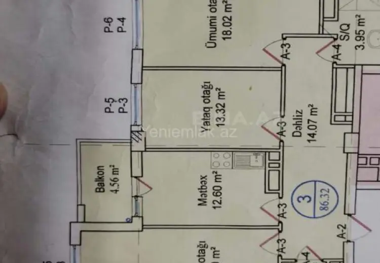 237 380 AZN - 3 otaqlı mənzil Satılır, Nizami, Bakı
