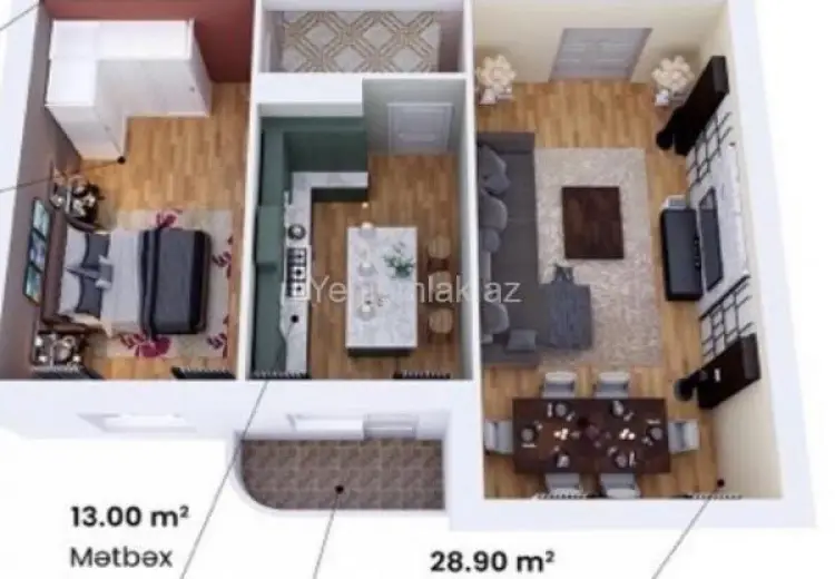 305 000 AZN - 2 otaqlı mənzil Satılır, Nəsimi, Bakı