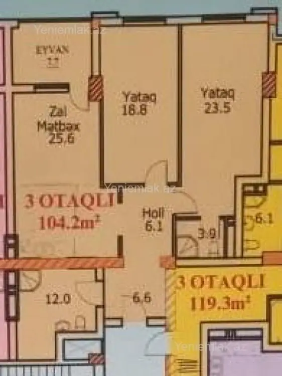 225 000 AZN - 3 otaqlı mənzil Satılır, Xətai, Bakı