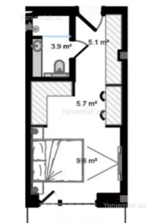 115 000 AZN - 1 otaqlı mənzil Satılır, Nardaran qəs., Sabunçu, Bakı