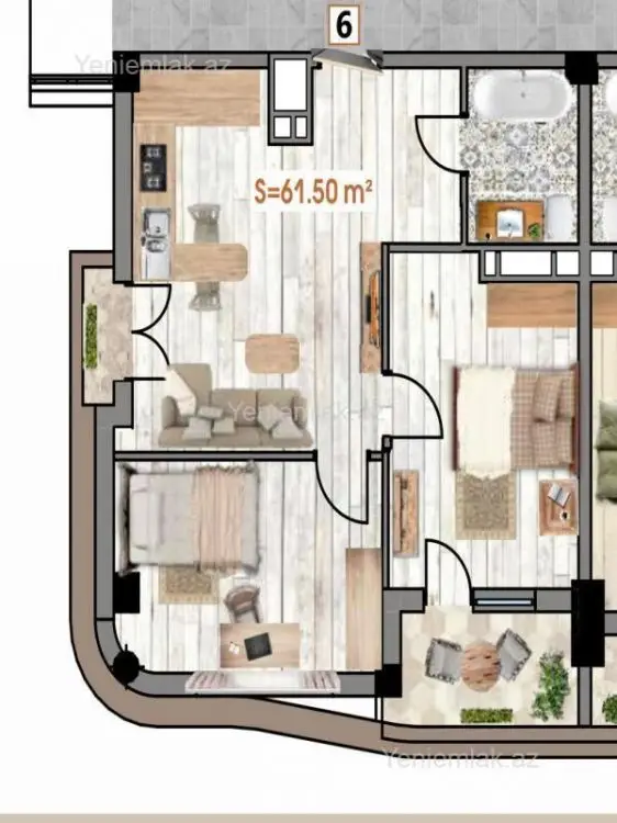 141 125 AZN - 3 otaqlı mənzil Satılır, Bakıxanov qəs., Sabunçu, Bakı