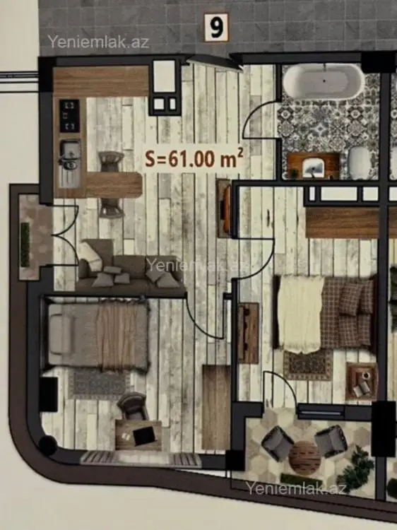 143 000 AZN - 3 otaqlı mənzil Satılır, Bakıxanov qəs., Sabunçu, Bakı