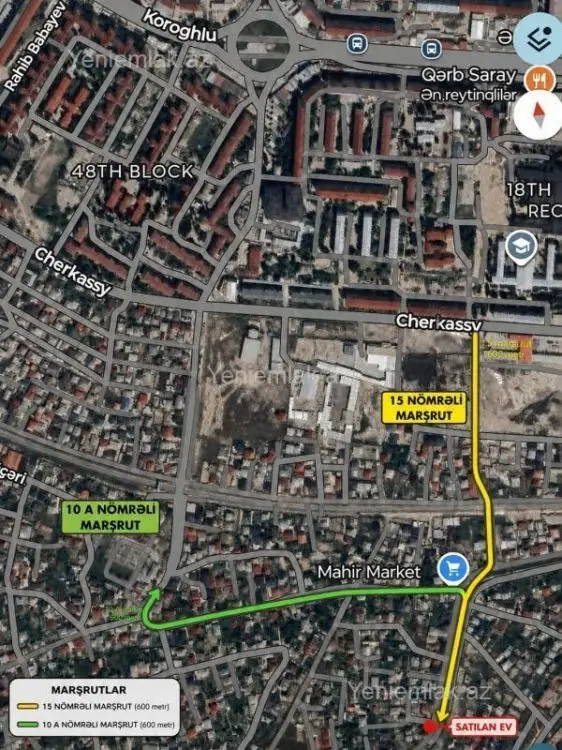65 000 AZN - 3 otaqlı mənzil Satılır, Yaşıl dərə, Sumqayıt