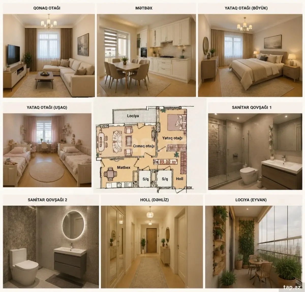 231 400 AZN - 2 otaqlı mənzil, 8-ci kilometr, Nizami, Bakı