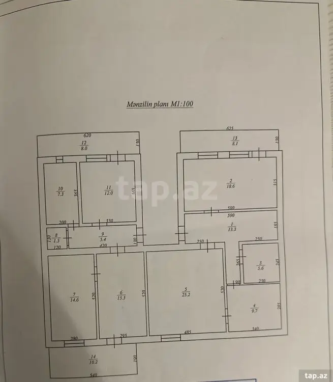 1 000 AZN - 3 otaqlı mənzil Kirayə (aylıq), Bakı
