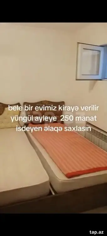 250 AZN - 2 otaqlı mənzil Kirayə (aylıq), Binə qəs., Xəzər, Bakı