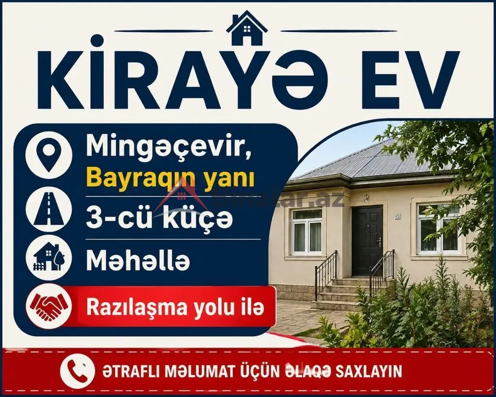 200 AZN - 4 otaqlı mənzil Kirayə (aylıq), Mingəçevir