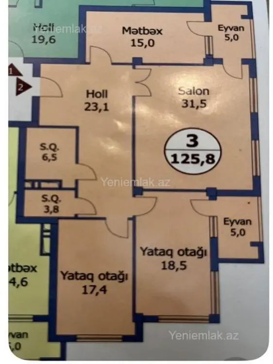 390 000 AZN - 3 otaqlı mənzil Satılır, Nərimanov, Bakı
