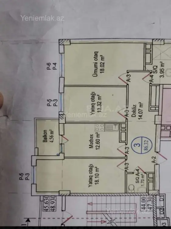 237 380 AZN - 3 otaqlı mənzil Satılır, Nizami, Bakı